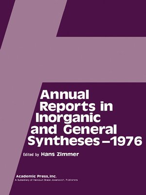 cover image of Annual Reports in Inorganic and General Syntheses-1976